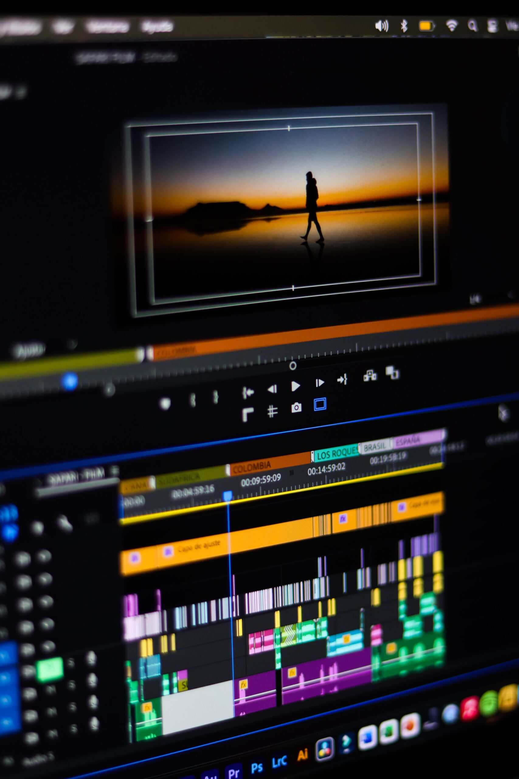 DaVinci Resolveでの動画編集・カラーグレーディング画面